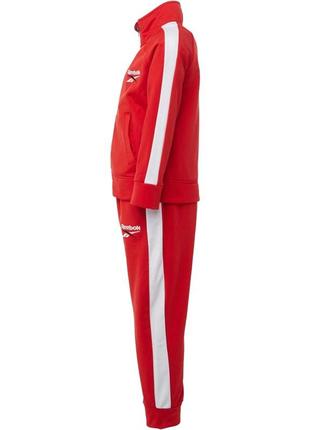 Детский спортивный костюм reebok junior classic logo taped poly tracksuit red3 фото