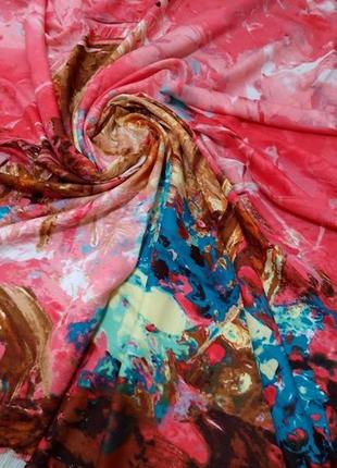Яркие весенние платки, платье абстракция, большие, демисезон2 фото