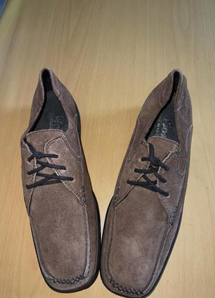 Замшеві туфлі sioux оригінальні коричневі2 фото