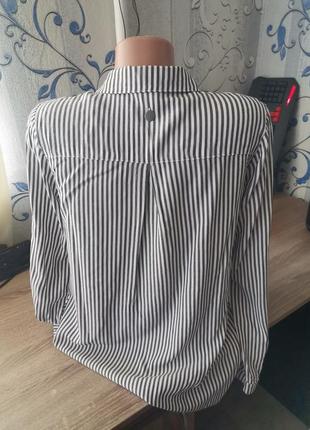 Блуза в полоску из вискозы10 фото