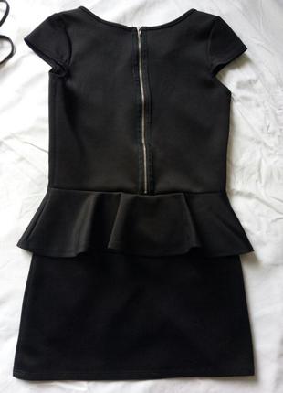 Маленьке чорне стрейч сукні з басками від new look2 фото