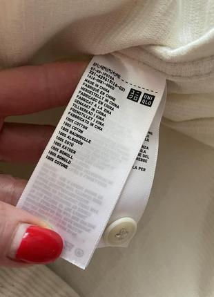 Стильная вельветовая рубашка бренда uniqlo молочного цвета вельвет10 фото