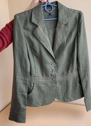 Лляний піджак, жакет nafnaf р. 40