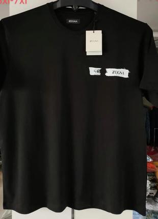 Мужская футболка 4xl  7xl трикотаж черная большого размера турция