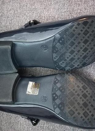 Лаковые туфельки clibee, 35-36 размера, цвет темно синий4 фото
