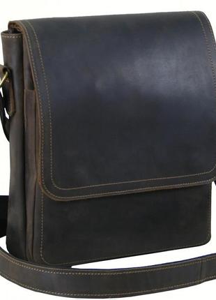 Містка чоловіча сумка gs коричнева 28*24*7 см