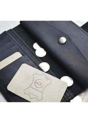 Жіночий шкіряний гаманець  чорний