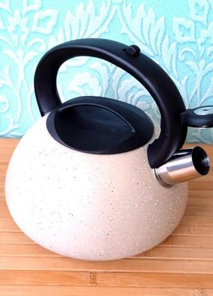 Чайник зі свистком 3 л 1327  ⁇  чайник із неіржавкої сталі3 фото