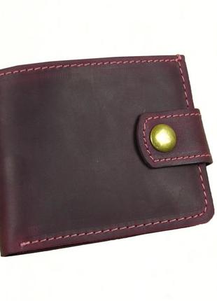 Шкіряне жіноче портмоне gs бордового кольору2 фото