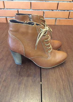 Кожаные ботинки, ботильоны zign 41 р ( 26, 5 см)