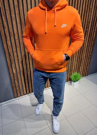 Худи nike оранжевое мужское