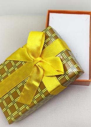 Коробочка для украшений под набор желтая