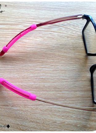 Силиконовые насадки - стопперы для заушников на очки ( малиновые )2 фото