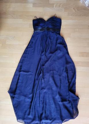 Довга,красива сукня темно-синя.yessika. вечірня сукня в пол.