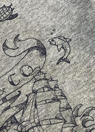 Меланжевая футболка с морским принтом polo ralph lauren7 фото