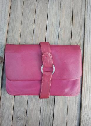 Винтажная кожаная сумочка brezin франция1 фото