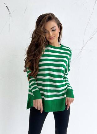Модная трендовая женская комфортная стильная красивая удобная кофта кофточка качественная с рукавами свитер зеленый2 фото