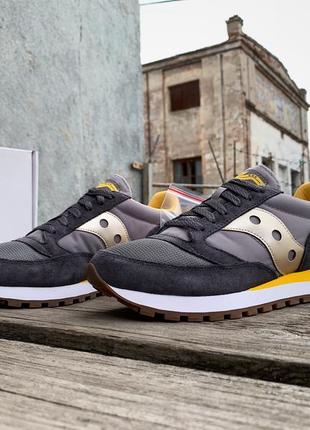 Мужские кроссовки saucony jazz 81 nm 70613-2s grey yellow3 фото