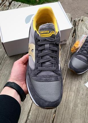 Мужские кроссовки saucony jazz 81 nm 70613-2s grey yellow5 фото