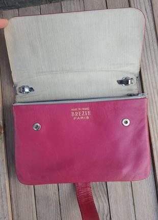Винтажная кожаная сумочка brezin франция5 фото