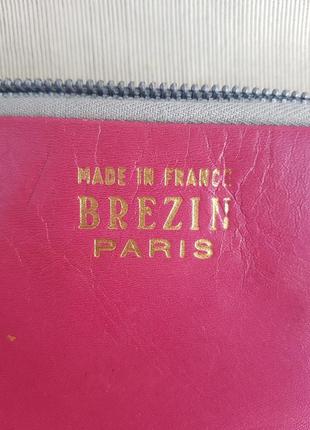 Винтажная кожаная сумочка brezin франция8 фото
