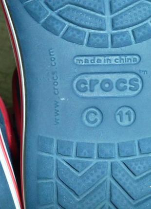 Босоножки, сандалии кроксы crocs размер с 11, стелька по выемке 17,4, вся длина 18,8 см (на 28 разме4 фото