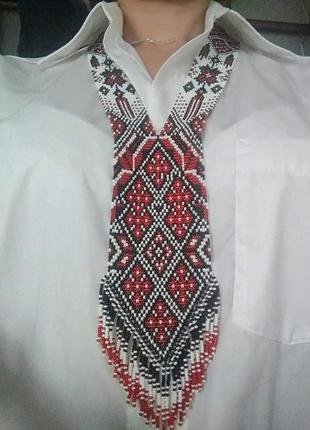 Гердан украинские традиционные народные украшения украшения из бисера2 фото
