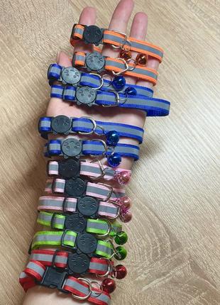 Ошийник для котів та собак ошейник для кошек и собак нашийник для кота та собаки led нашийники світловідбиваючі ошийники з дзвіночком9 фото