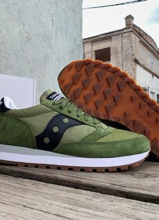 Мужские кроссовки saucony jazz 81 nm 70613-15s green black2 фото