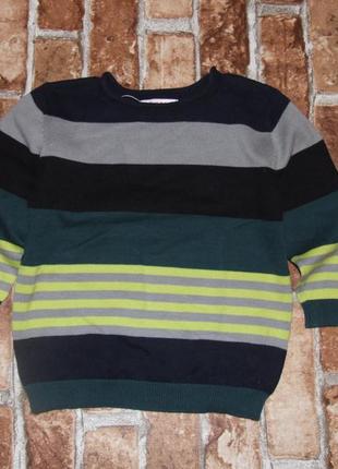 Бавовняний светр 12-18 міс кофта хлопчику 1 - 2 роки bluezoo