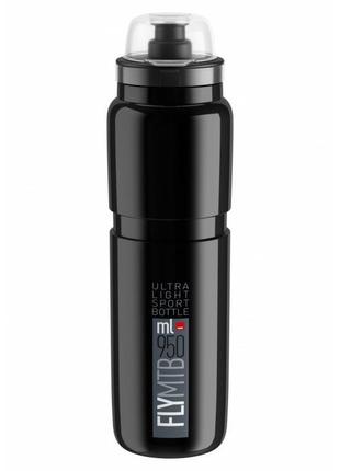 Фляга elite fly мтв чорний з сірим 950мл