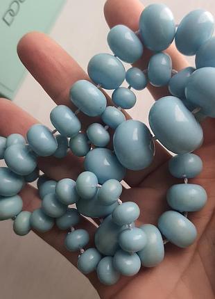 Пластиковые бирюзовые бусы, польша