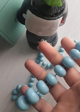 Пластиковые бирюзовые бусы, польша