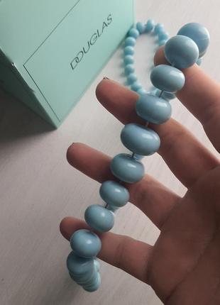Пластиковые бирюзовые бусы, польша