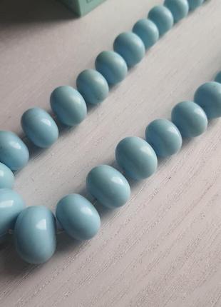 Пластиковые бирюзовые бусы, польша