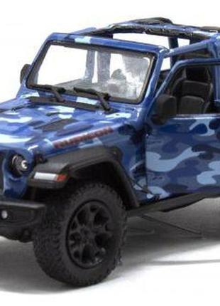 Машинка kinsmart "jeep. wrangler camo edition" (синий)