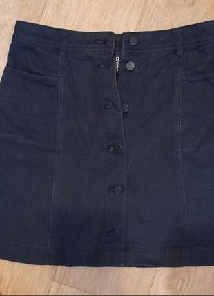 Черная джинсовая юбка h&amp;m2 фото