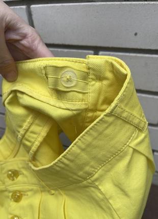Желтые короткие шорты хлопка united colors of benetton5 фото