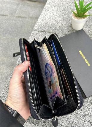 Мужской кошелек портмоне из натуральной кожи 💼7 фото