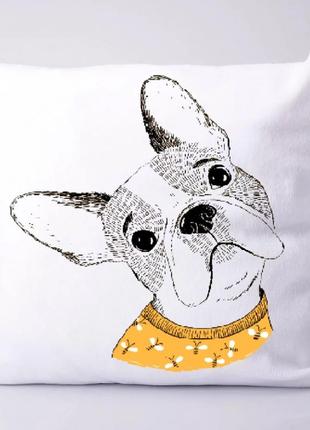 Подушка французький бульдог 35x35 см