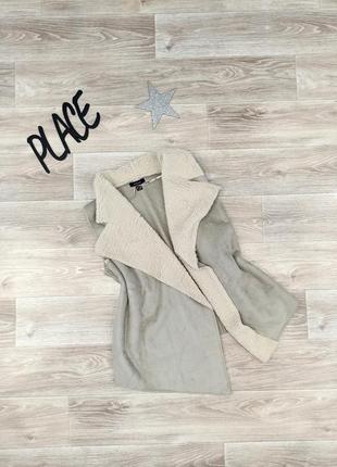 Жилетка женская стильная красивая с искусственным мехом atmosphere