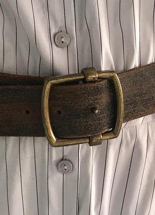 Zara пояс, ремінь коричневий натуральна шкіра #розвантажуюсь