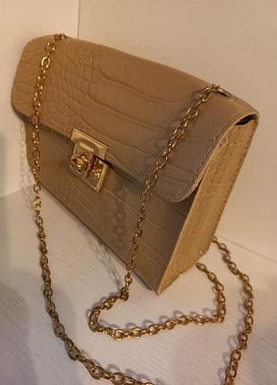 Сумка крос- боді 18×17на ланцюжку