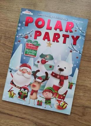 Детская раскраска с играми polar party животного медведь disney на английском языке Ausa