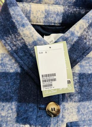 Пальто в клетку h&amp;m (zara), коллекция 2023 года, размер s7 фото