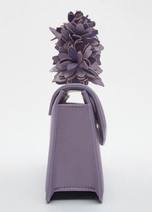 Сумочка женская zara, цвет сиреневый😍 сумка клатч4 фото