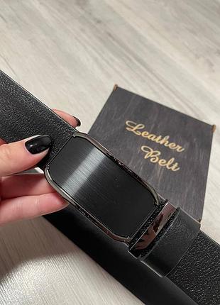 Ремень пояс мужской кожаный автомат / ремень пояс мужественный кожаный