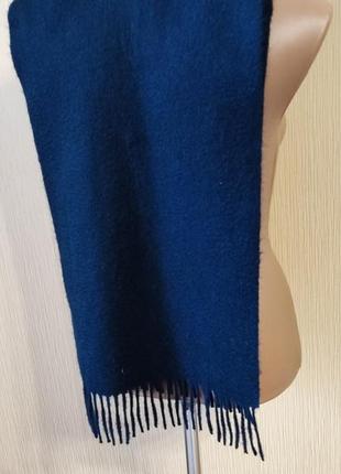 Базовый синий кашемировый шарф cashmere.5 фото