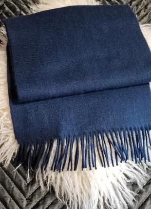 Базовий синій кашеміровий шарф cashmere.