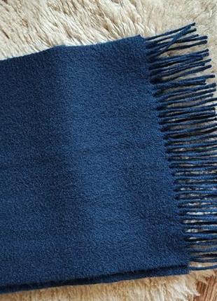 Базовый синий кашемировый шарф cashmere.3 фото